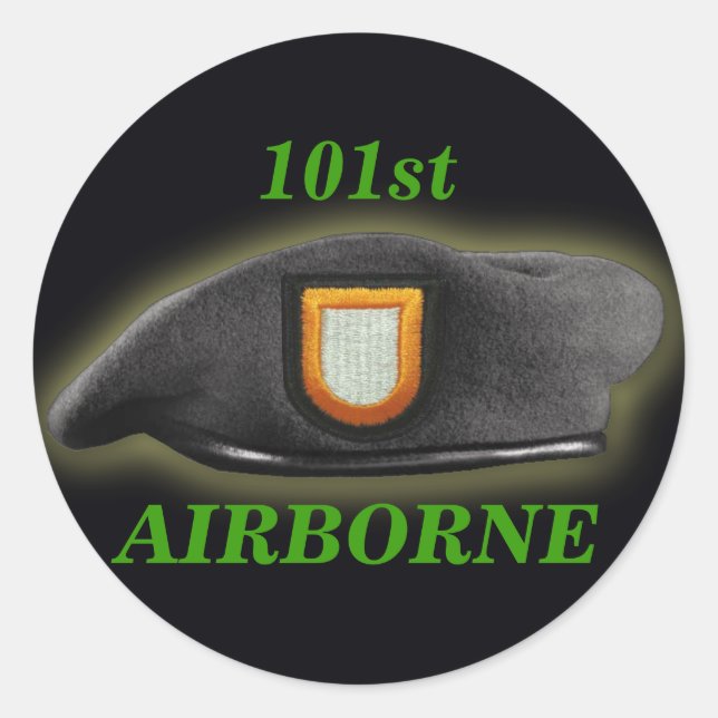 Pegatina Redonda ejército 101ª veterana aérea scrapbooking iraq Peg (Anverso)