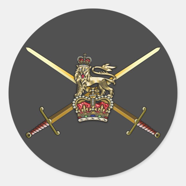 Pegatina Redonda Ejército Británico (Anverso)