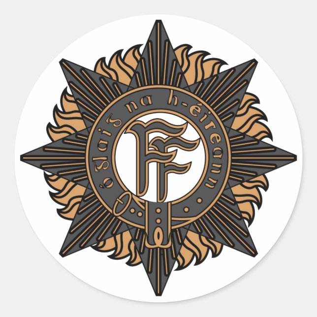 Pegatina Redonda Ejército de Irlanda (Anverso)