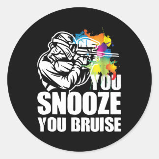 Pegatina Redonda ejército de paintball