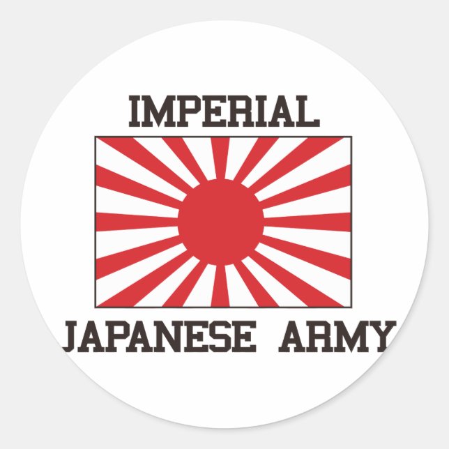 Pegatina Redonda Ejército Imperial Japonés (Anverso)