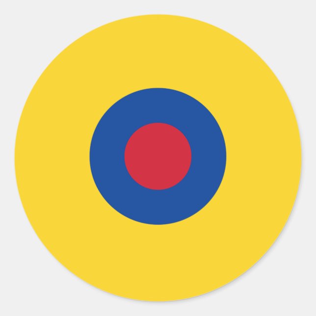 Pegatina Redonda Ejército militar de la bandera de Ecuador redondea (Anverso)