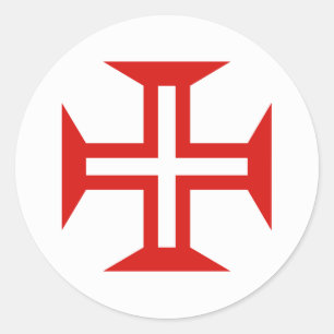 Pegatina Redonda Ejército militar de símbolo de la bandera de Portu
