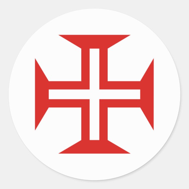 Pegatina Redonda Ejército militar de símbolo de la bandera de Portu (Anverso)