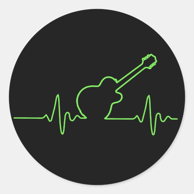 Pegatina Redonda EKGuitar (Anverso)