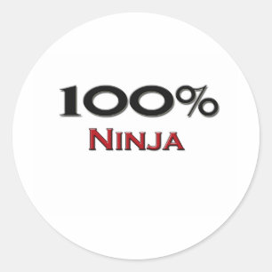 Pegatina Redonda El 100 por ciento Ninja