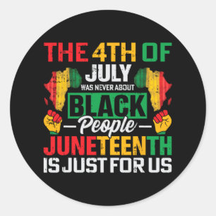 Pegatina Redonda El 10 De Junio Es Sólo Para La Historia Negra De L