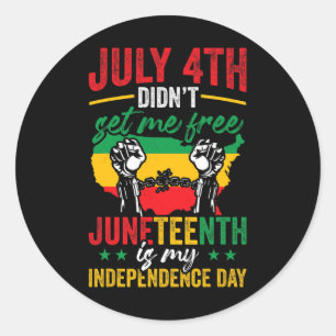Pegatina Redonda El 10 de junio estadounidense es mi día de la inde