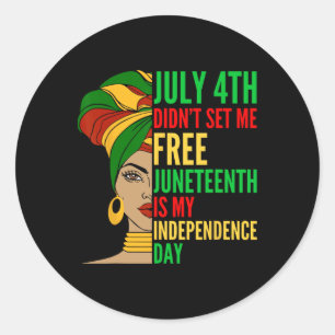 Pegatina Redonda El 11 De Junio Es Mi Día De La Independencia Ci De