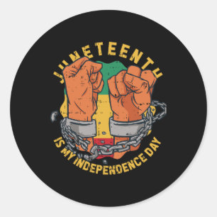 Pegatina Redonda El 11 de junio es mi Día de la Independencia, hist