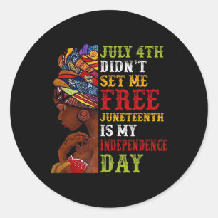 Pegatina Redonda El 11 de junio es mi Día de la Independencia, no e