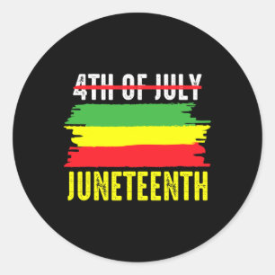 Pegatina Redonda El 12 de junio africano es mi día de la independen