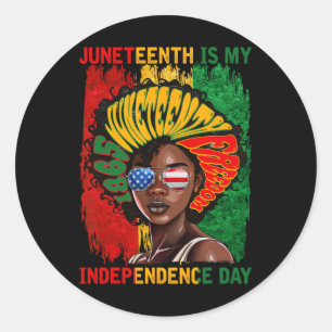 Pegatina Redonda El 18 De Junio De 1865 Es Mi Día De Independencia 