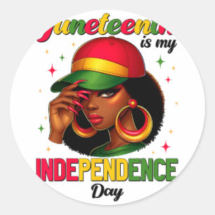 Pegatina Redonda El 18 De Junio De 1865 Es Mi Día De Independencia 