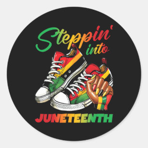 Pegatina Redonda El 18 de junio de 1865 Melanin Orgullo africano