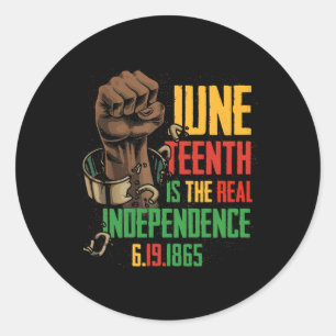 Pegatina Redonda El 18 De Junio Es Liberado El Real Día De La Indep