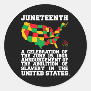 Pegatina Redonda El 19 de junio se celebra la liberación de afroame