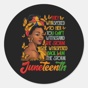 Pegatina Redonda El 19 De Junio Soy La Tormenta Histora Negra De Mu