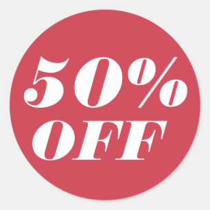 Pegatina Redonda El 50% del texto del personalizar