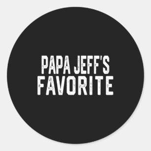 Pegatina Redonda El Abuelo Favorito de Papa Jeff en el Día del Padr