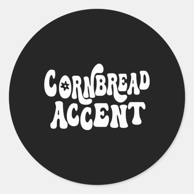 Pegatina Redonda El acento del pan de maíz en el suroeste del país (Anverso)
