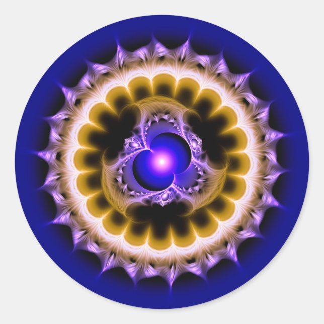 Pegatina Redonda El adorno digital redondo (Anverso)