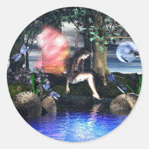 Pegatina Redonda El agujero del agua