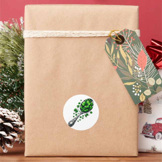 Pegatina Redonda El amante afortunado 🍀 un símbolo eterno de la bu (Vacaciones)