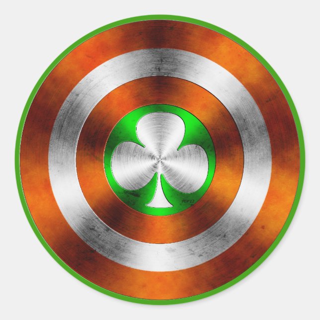 Pegatina Redonda El amante de Irlanda (Anverso)