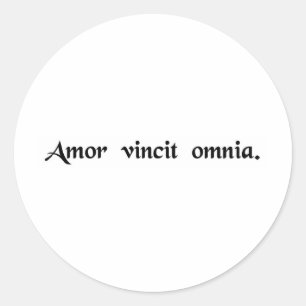 Pegatina Redonda El amor conquista todos
