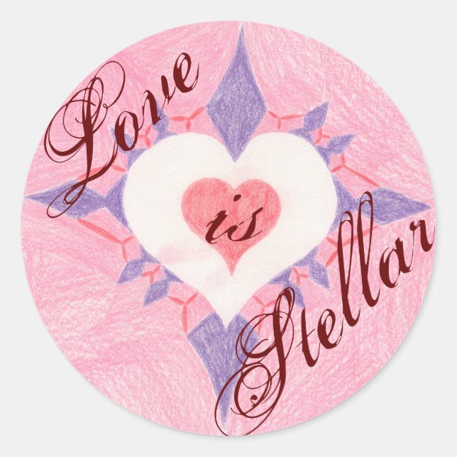 Pegatina Redonda El amor es. ... ... (Anverso)