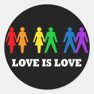 Pegatina Redonda El amor es amor