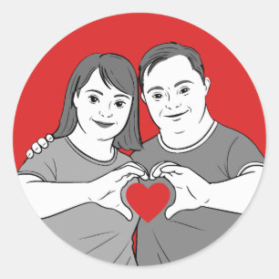 Pegatina Redonda El amor es amor. Amore è Amore