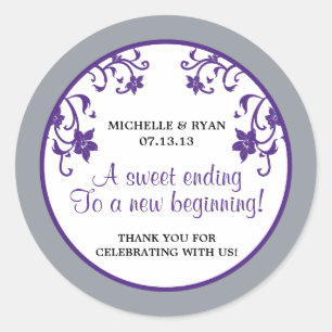 Pegatina Redonda El amor es dulce - Flores