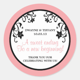 Pegatina Redonda El amor es dulce - Flores