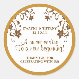 Pegatina Redonda El amor es dulce - Flores