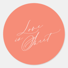 Pegatina Redonda El amor es dulce - romántico