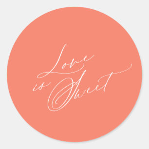 Pegatina Redonda El amor es dulce – Romántico