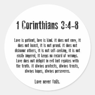 Pegatina Redonda El amor es paciente