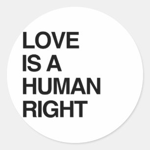 Pegatina Redonda EL amor es un derecho humano