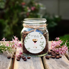 Pegatina Redonda El Amor está en el Aire | Brunch de Despedida de S