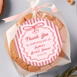 Pegatina Redonda El amor está en el aire lazo Sticker para despedid