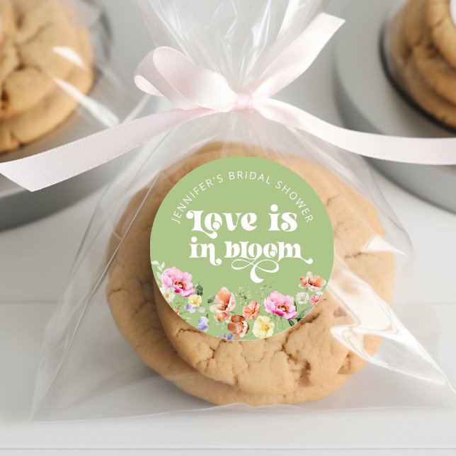 Pegatina Redonda El amor está en flor desposorio de wildflower (Subido por el creador)