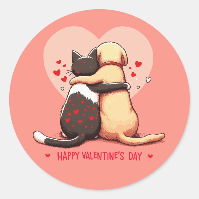 Pegatina Redonda El amor no conoce límites (Anverso)