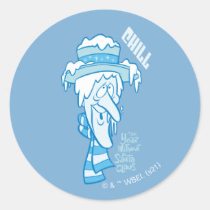Pegatina Redonda EL AÑO SIN SANTA CLAUS™ Nieve Miser Chill