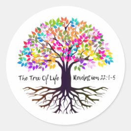 Pegatina Redonda El árbol de la vida Pegatinas 20 por hoja