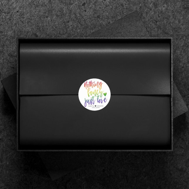 Pegatina Redonda El arcoiris no es nada malo solo amar | Boda Casua (Subido por el creador)