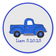 El arte de un camión azul pintado a mano, puede se