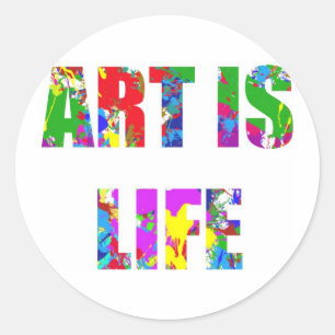 PEGATINA REDONDA EL ARTE ES LA VIDA