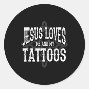 Pegatina Redonda El Artista Del Tatuaje Cristiano Tattoo Tatted Jes